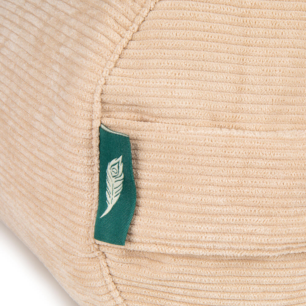 MindBaas - Coussin de yoga - Rib - Crème - 60 x 20 (longueur x diamètre) 2/4