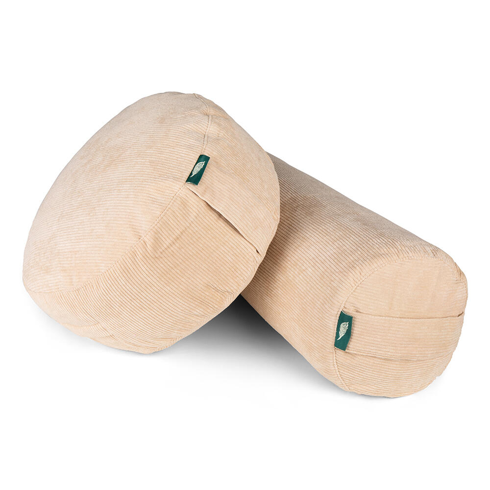 MindBaas - Coussin de yoga - Rib - Crème - 60 x 20 (longueur x diamètre) 4/4