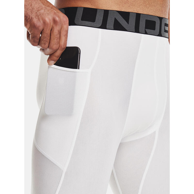 Colanți Fitness bărbați Hg Armour 3/4, Alb