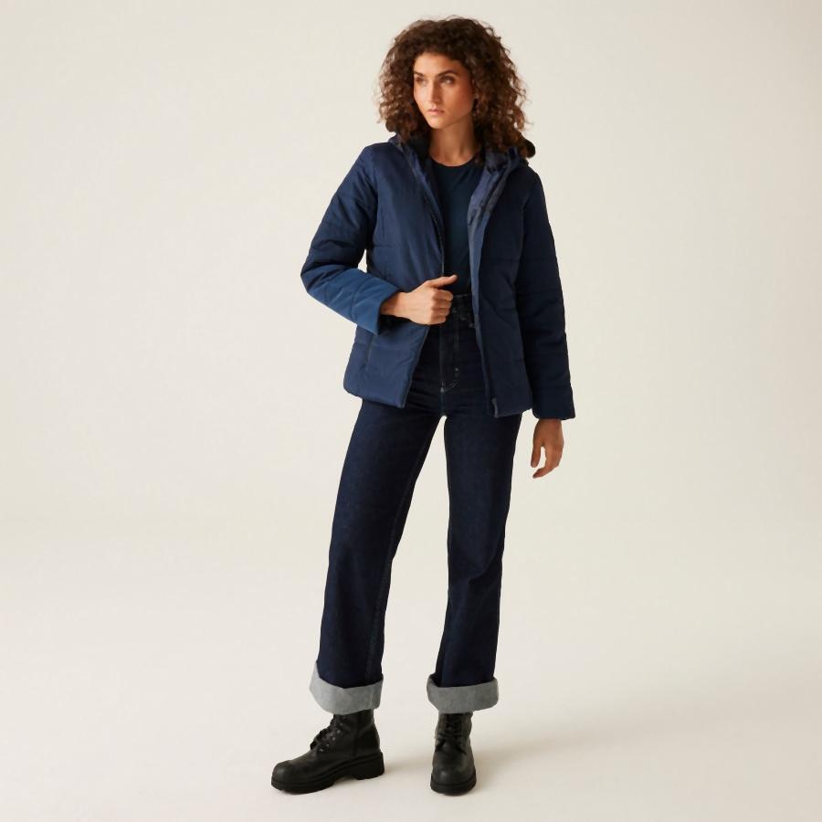 Dames pufferjack met capuchon Regatta Winnie Baffle 2/7