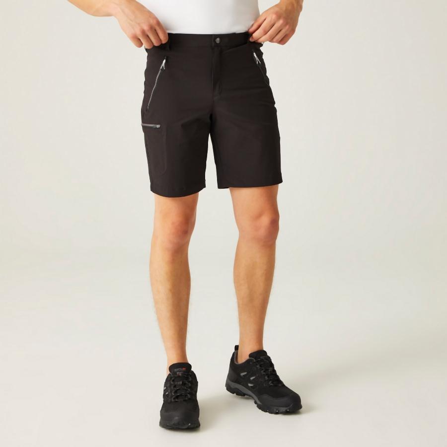 kurze Wanderhose Xert Stretch Short III Wandern/Outdoor/Trekking Herren Black