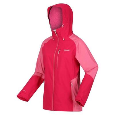 Regatta Highton Stretch IV wasserdichte Damen-Wanderjacke. leuchtendes Pink