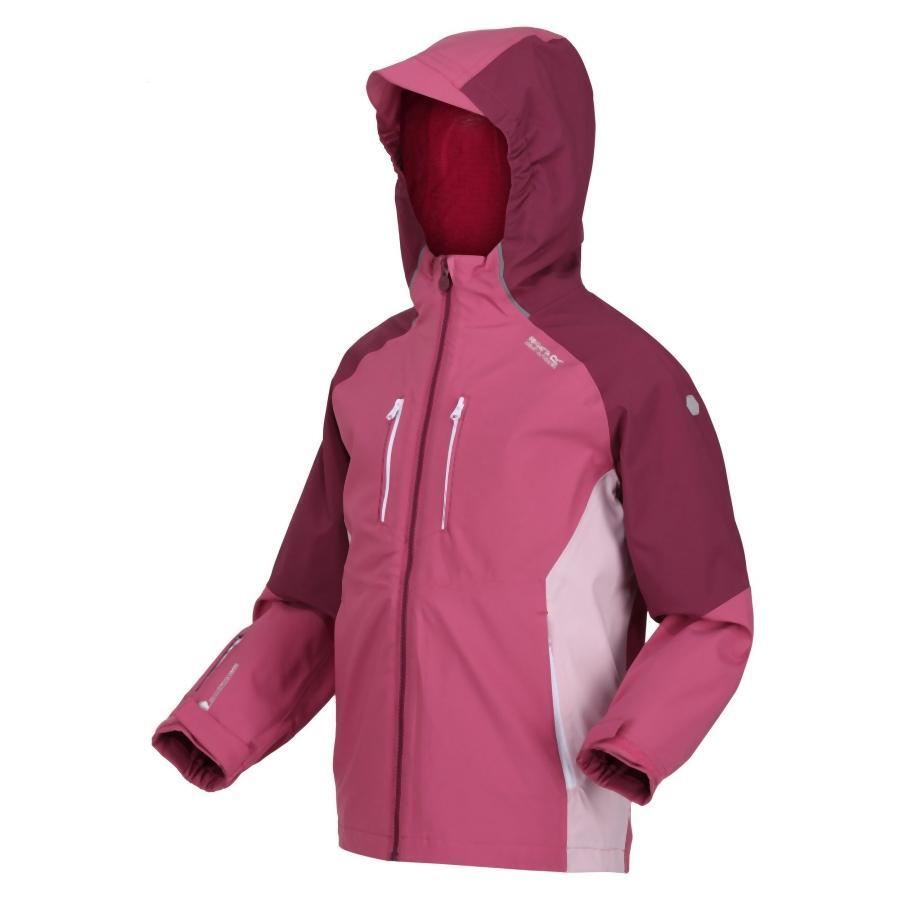 Giacca Regatta Hydrate VII 3 in 1 da bambina con cappuccio rosa Isotex 2/7