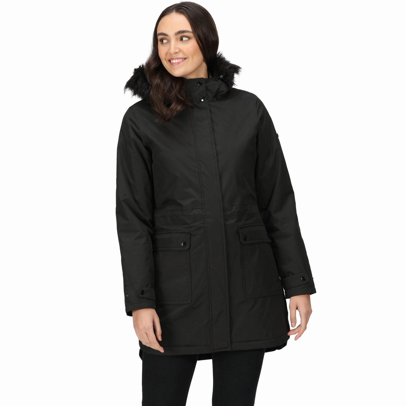 Regatta Sabinka wasserdichte Winterjacke Damen Wintermantel Black 36 3/7