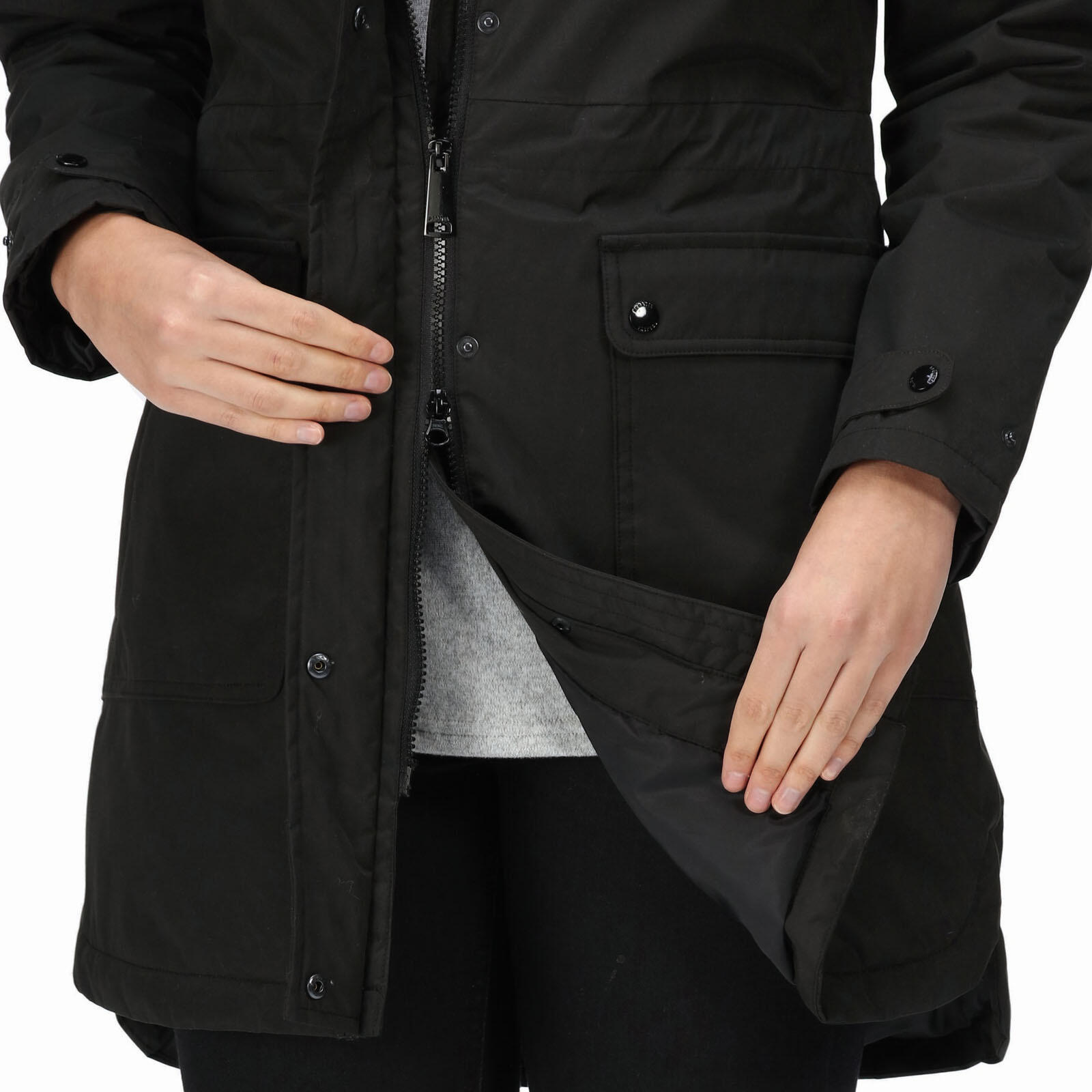 Regatta Sabinka wasserdichte Winterjacke Damen Wintermantel Black 36 5/7