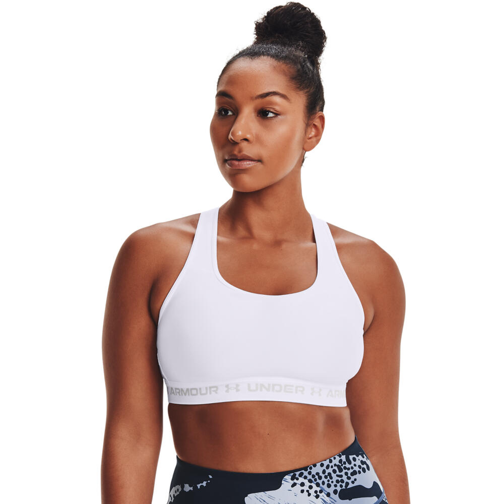 Brassiere Under Armour Crossback Mid Blanco Mujer — Soporte Medio 7/7