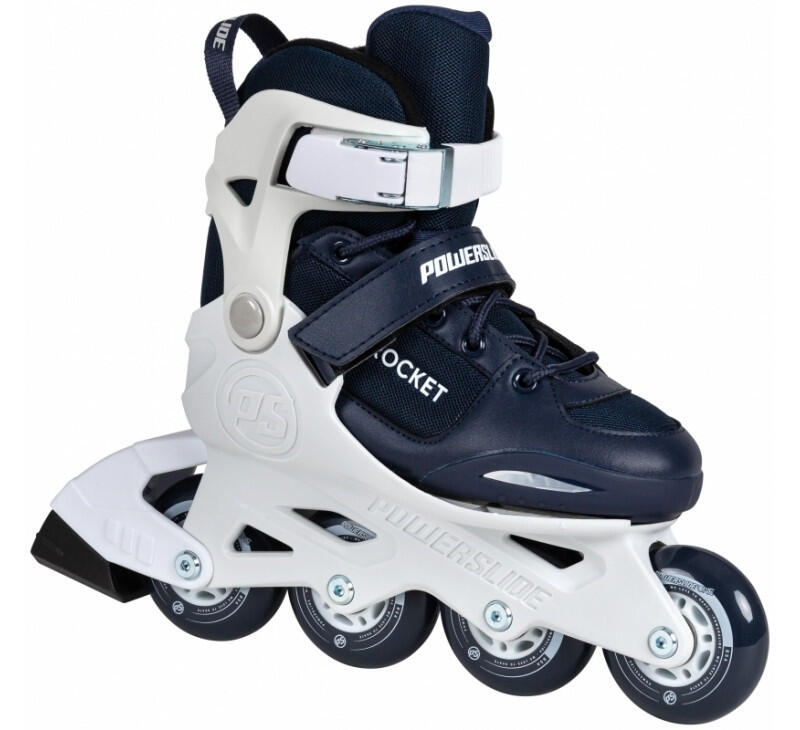 Powerslide inline skates rocket blue, tamanho ajustável, para crianças