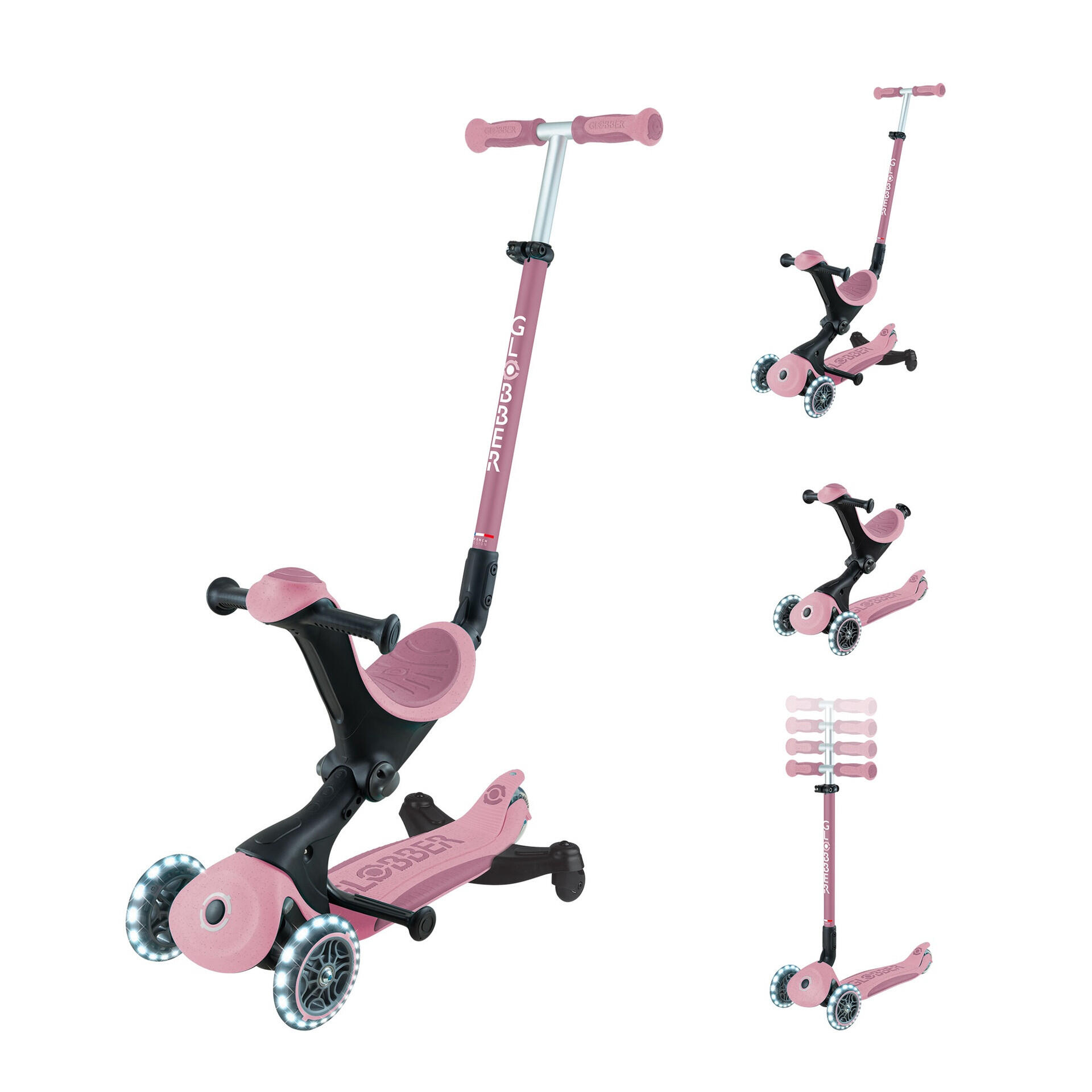 Meegroeistepp GO-UP DELUXE LIGHTS ECO 360 - Rose Berry 6/14
