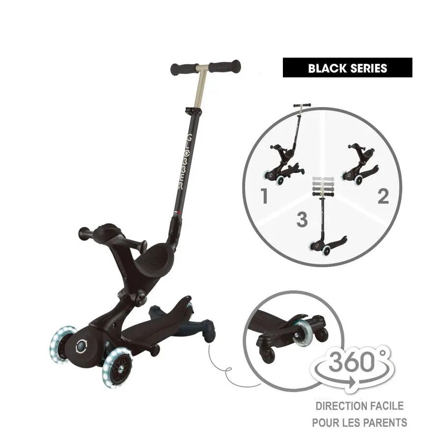 Trottinette évolutive GO-UP DELUXE LIGHTS 360 - Noir 6/14