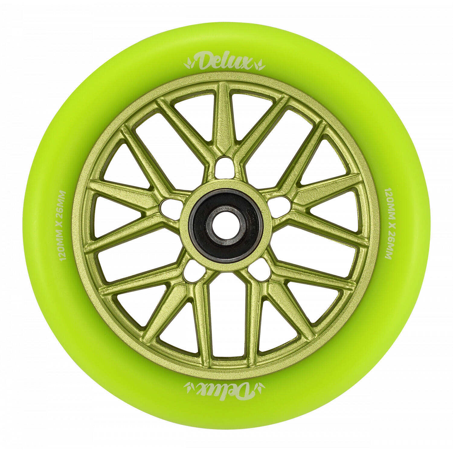 Stunt Scooter Räder - 120 mm - Deluxe - Grün/Grün - Blunt Scooters 2/3