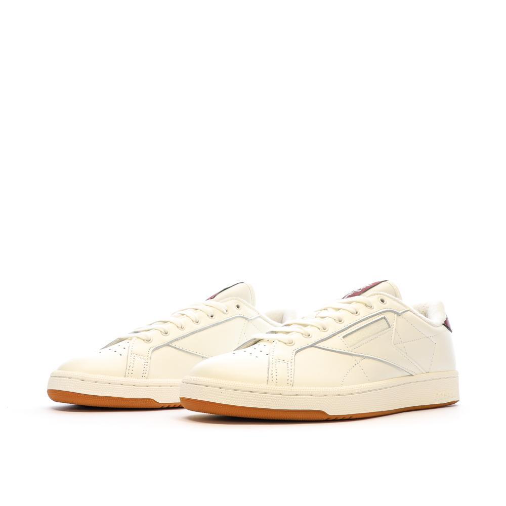 Reebok Club Grounds Heren Sneakers Wit/Bordeauxrood 6/7