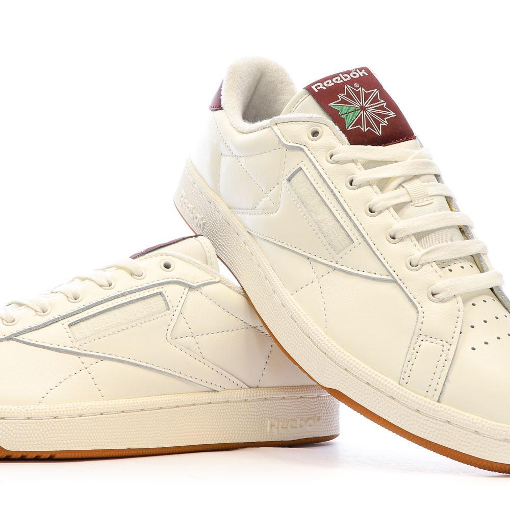 Reebok Club Grounds Heren Sneakers Wit/Bordeauxrood 7/7