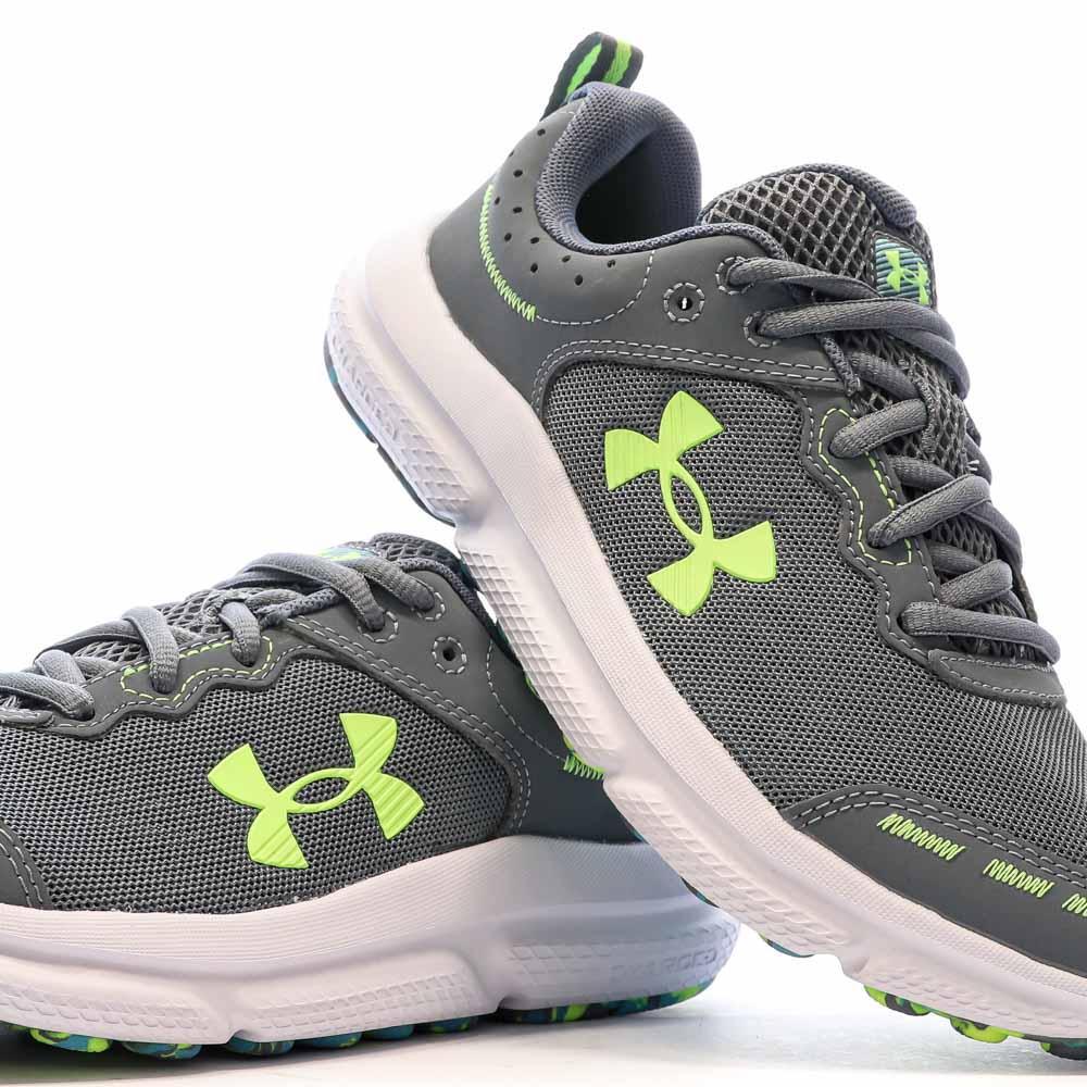 Chaussures de Running Gris /Vert Garçon Under Armour Assert 10 7/7