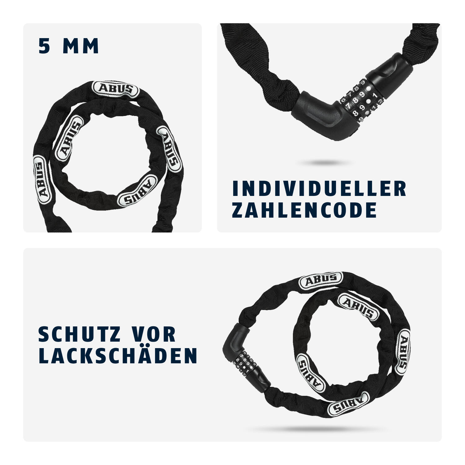 Antivol chaîne Abus Steel-O-Chain 5805C/110 4/6