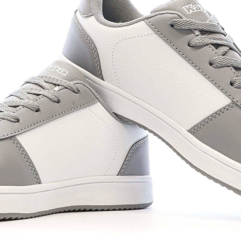 Zapatillas Kappa Malone con cordones para niño, blanco/gris 7/7