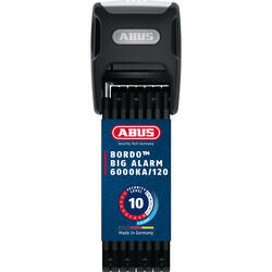 Antivol pliable Bordo Big Alarm Xplus 6000Ka/120 Noir Sh
