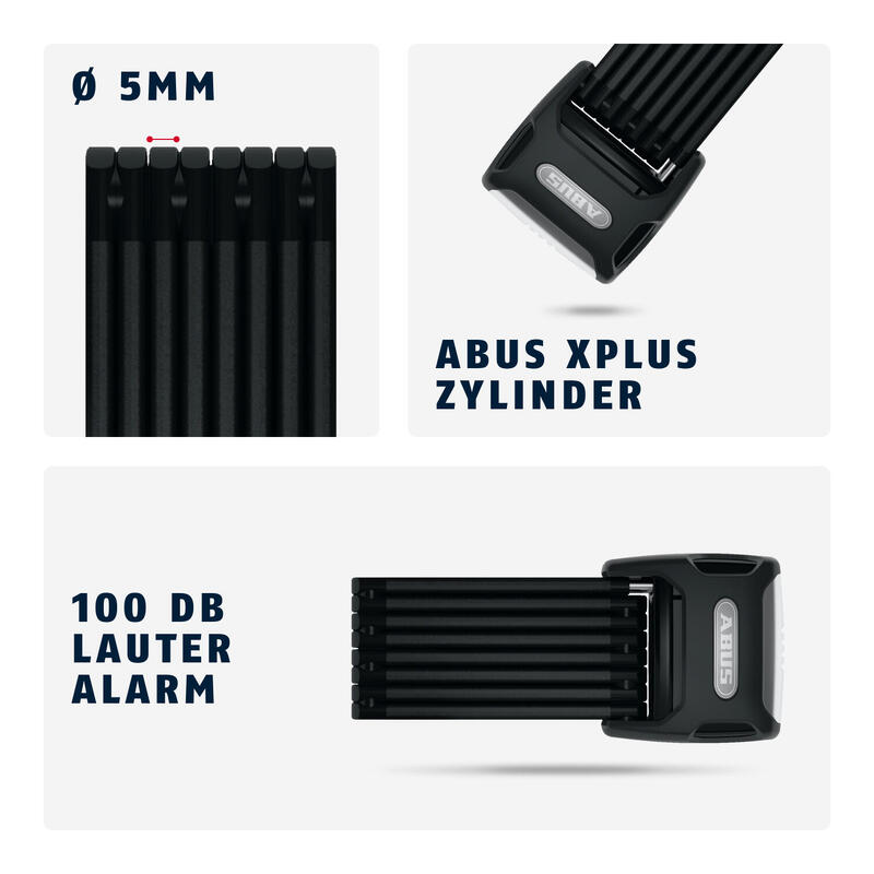 Zamek Składany Bordo Big Alarm Xplus 6000Ka/120 Czarny Sh