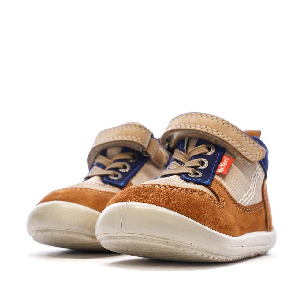 Baskets Hautes Marron/Beige Garçon Kickers Bottillon 6/7