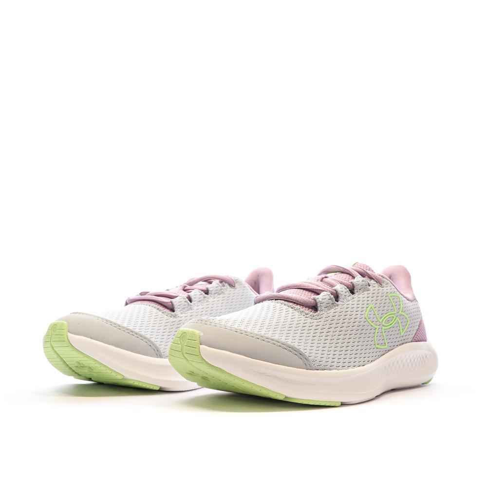 Chaussures de Running Gris/Rose Femme Under Armour Charged Pursuit 3 6/7