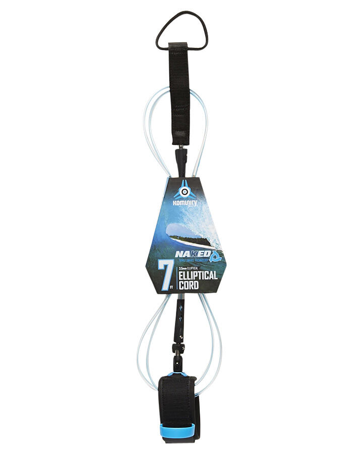 Komunity 7ft Naked Elliptical Cord Surfboard Legrope Leash Surf Surfing Leg Rope
