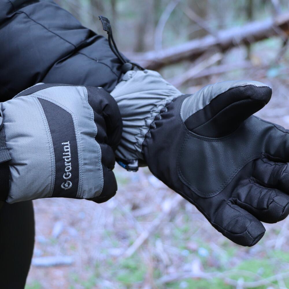 BASE men's ski glove GUN METAL/BLACK/CHAR 4/6