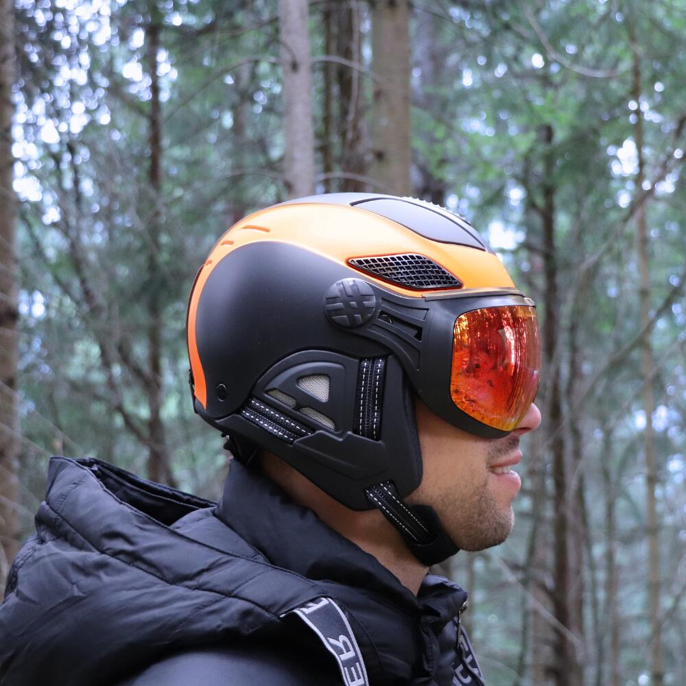 CASQUE VISIERE LOUNA II VENTURY Touchy BLACK ORANGE 3/6