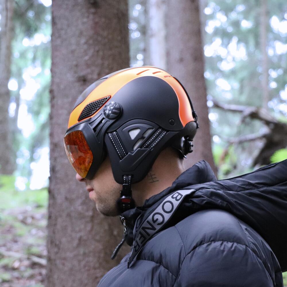 CASQUE VISIERE LOUNA II VENTURY Touchy BLACK ORANGE 4/6