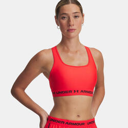 Brassière de sport à dos croisé et maintien modéré Armour® pour femme Rouge vif