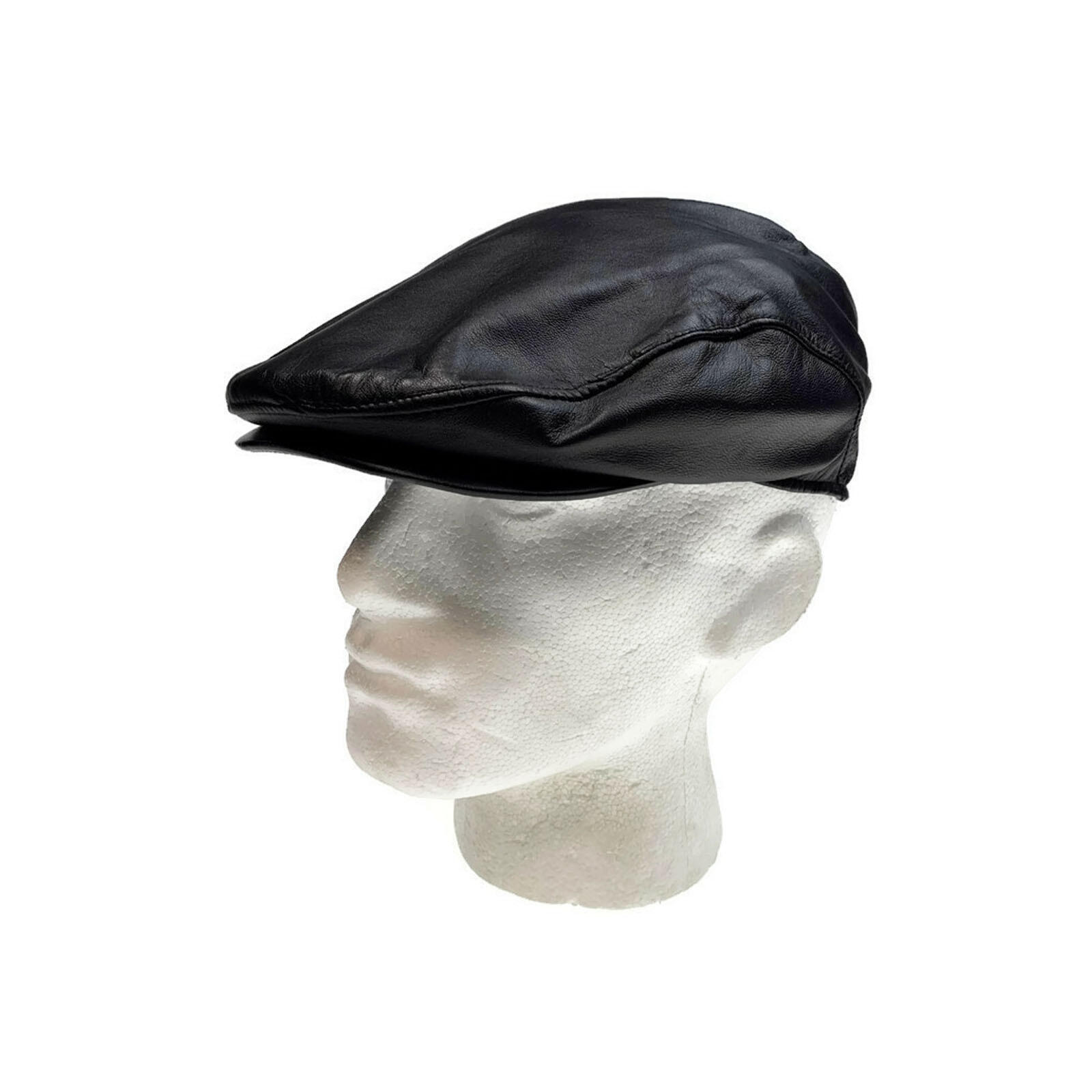 DENTS Mens Leather Cap Hat with Satin Lining Driving Flat Vintage Cabbie Golf