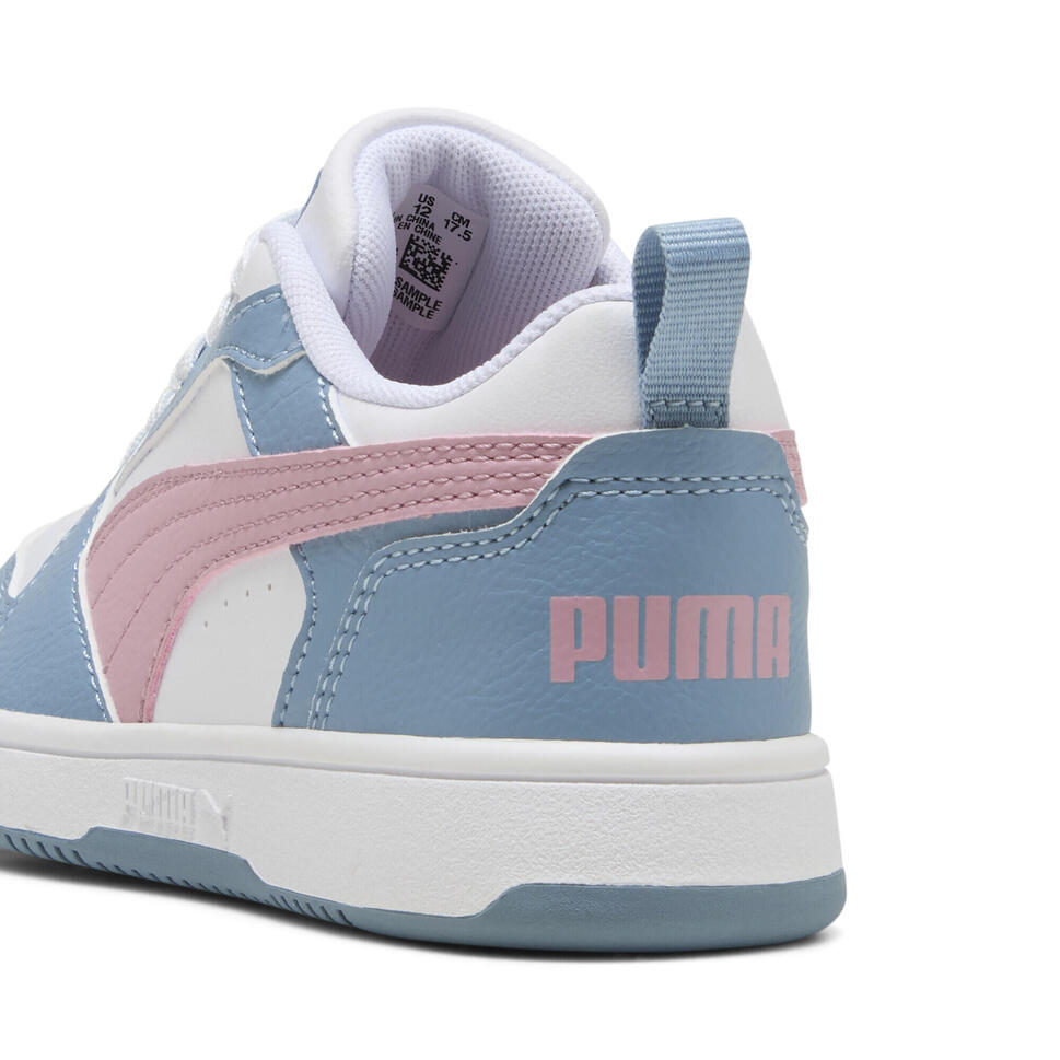 Dziecięce sneakersy Rebound V6 Lo PUMA White Poised Pink Cool Blue