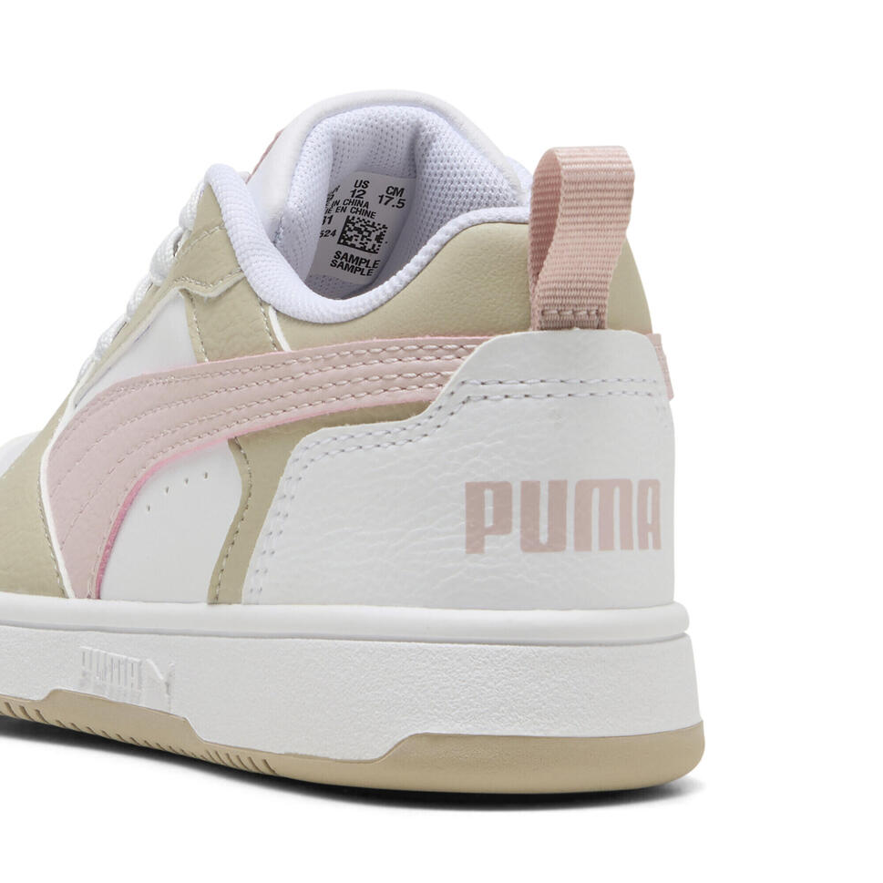 Dziecięce sneakersy Rebound V6 Lo PUMA White Mauve Mist Desert Dust Pink Beige