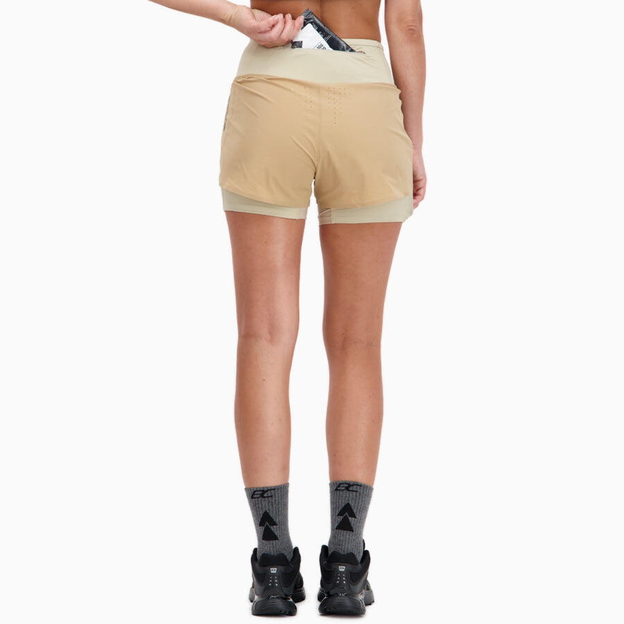 Short 2 en 1 Femme Trail-Running PERFORMANCE MAX 4/7