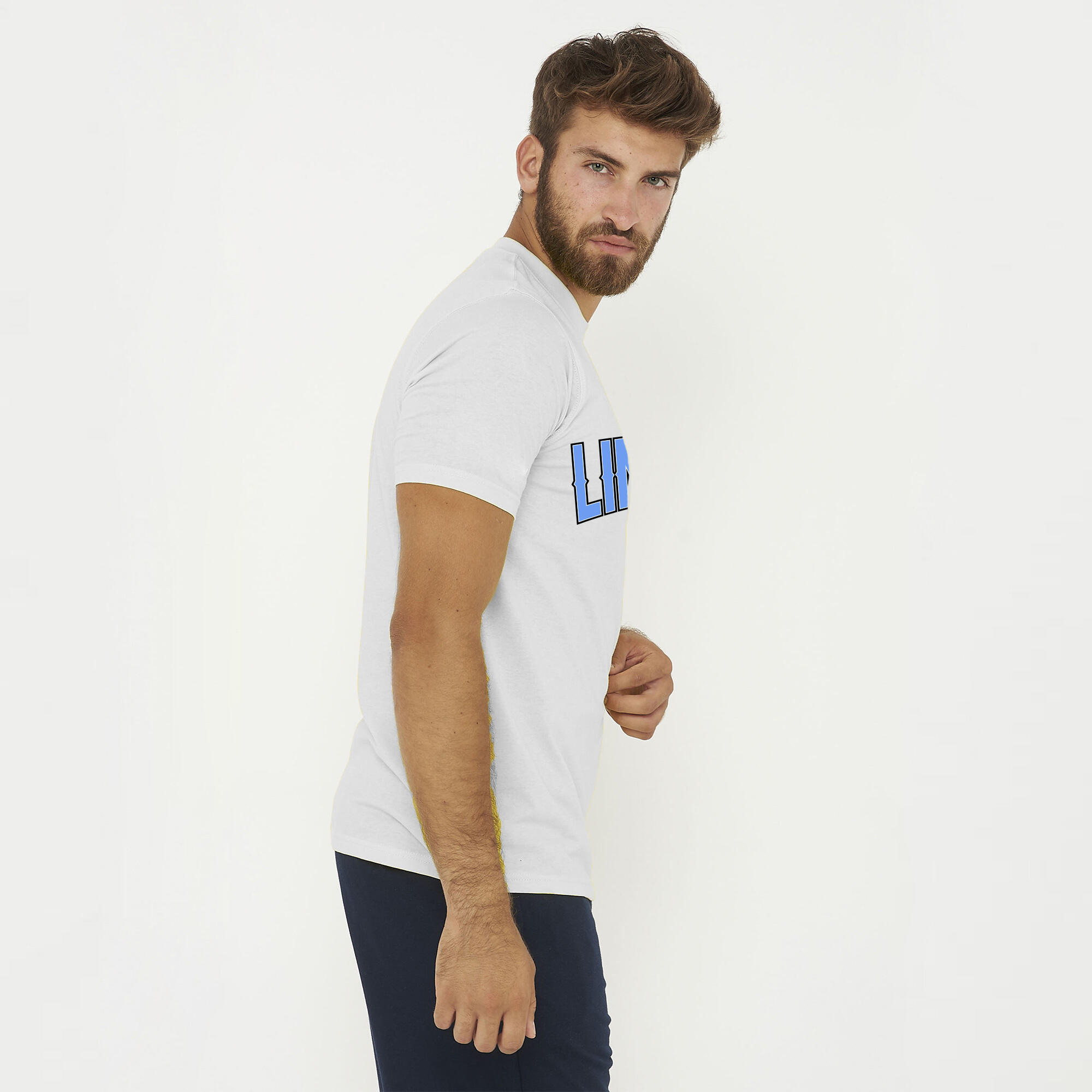T-shirt in cotone da uomo LIMITLESS bianca 3/6