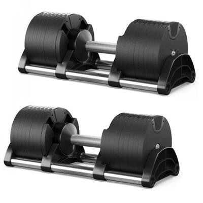 Coppia Manubrio Pesi Palestra Casa Da 2 A 32 Kg - 16 Livelli Regolabili Set Con