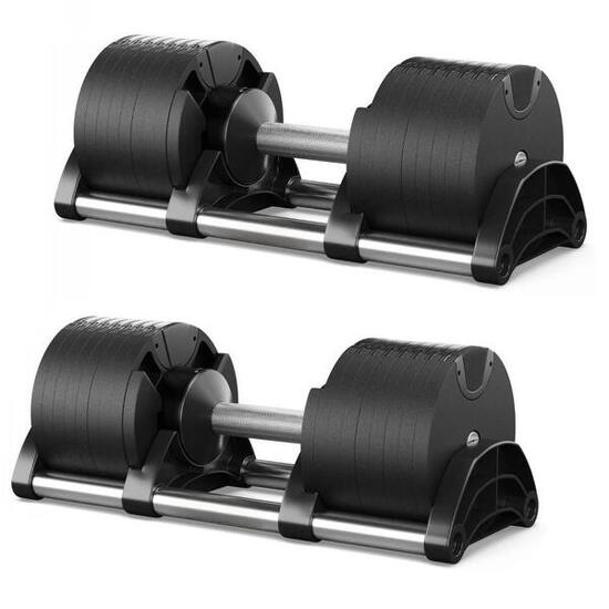 Coppia Manubrio Pesi Palestra Casa Da 2 A 32 Kg - 16 Livelli Regolabili Set Con