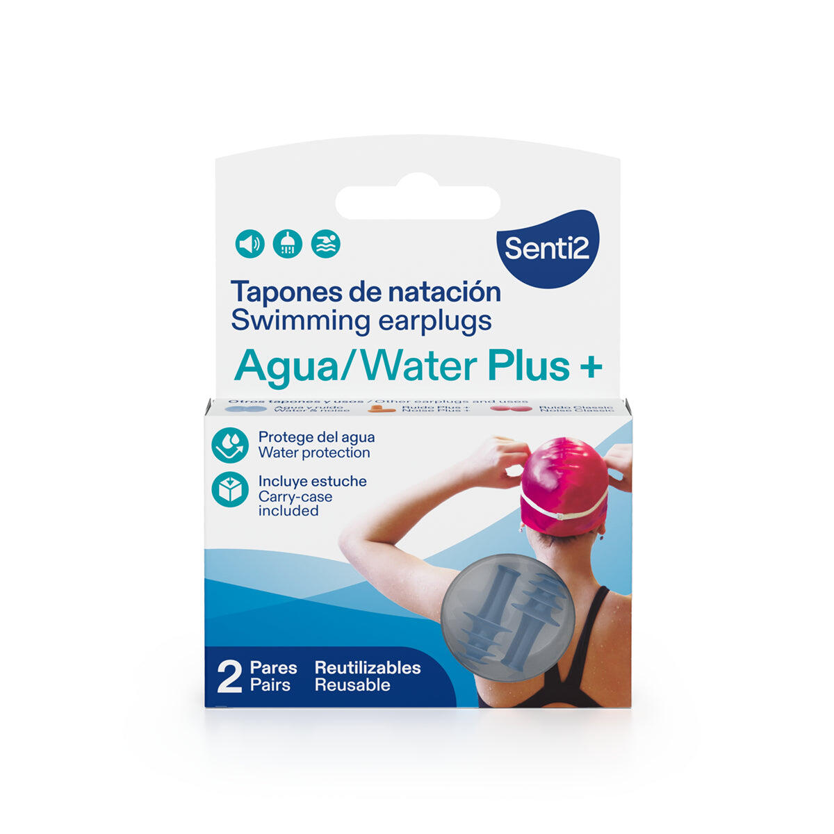 SENZA MARCA Senti2 Tapones para natación 4 unidades