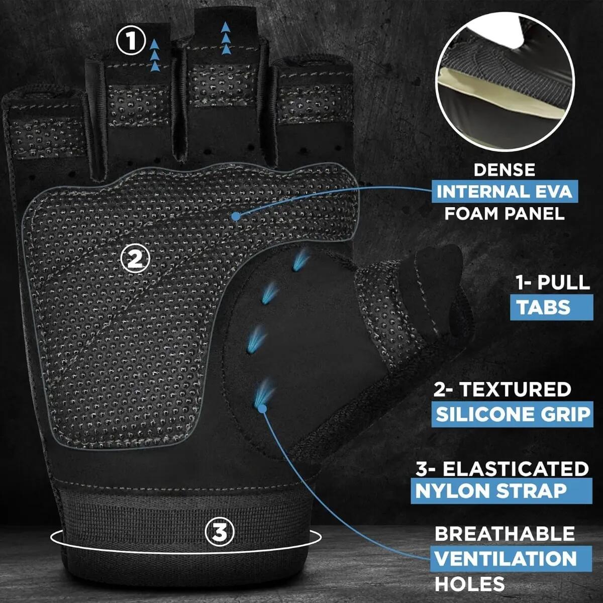 Gym Weight Lifting Gloves T1 5/9