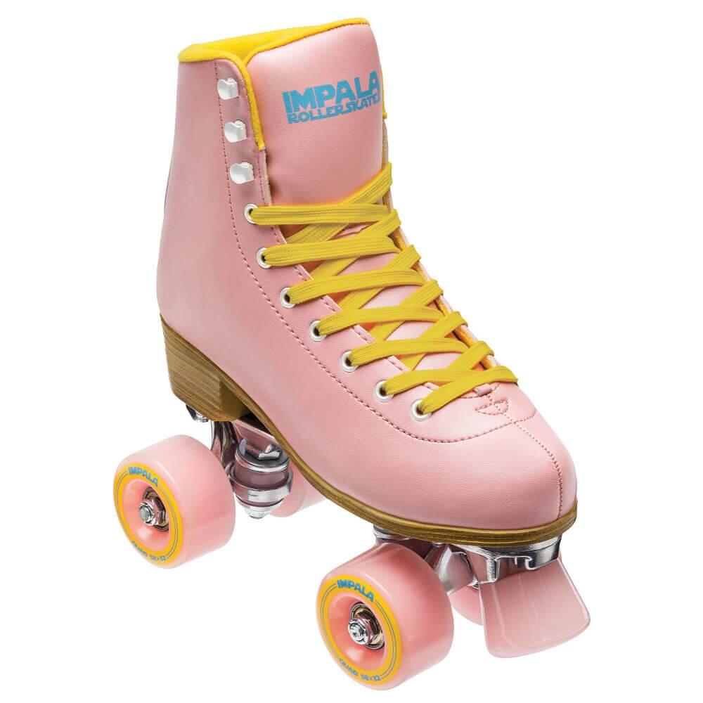 Impala Skate - Roller Quad Rose - Patins À Roulettes - Jaune|rose - 39 - Decathlon