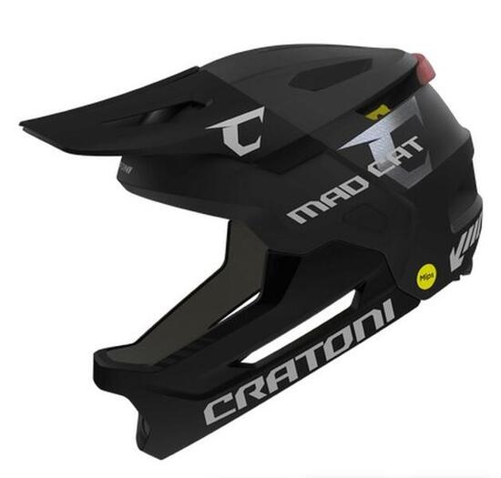 MTB-Kinder-/Jugendhelm Madcat Mips, black matt