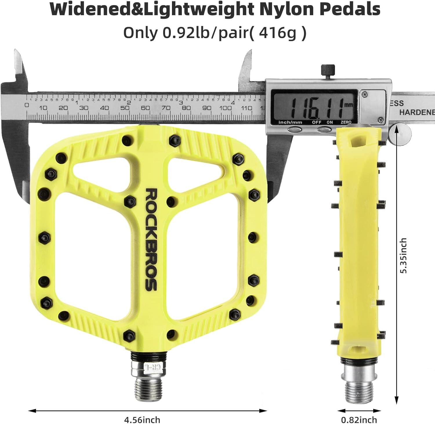 ROCKBROS Platte Fietspedalen VTT BMX 9/16 Nylon Antislip 3/7