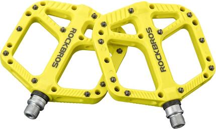 ROCKBROS Pédales VTT BMX Plates 9/16 en Nylon Antidérapantes