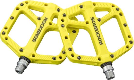 ROCKBROS Pédales VTT BMX Plates 9/16 en Nylon Antidérapantes