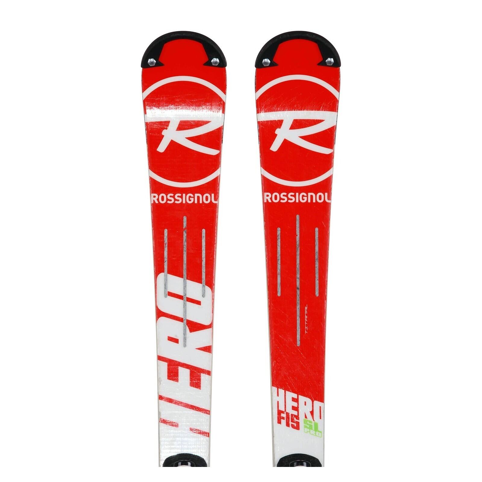 RECONDITIONNE - Ski Junior Rossignol Hero Fis Sl Pro + Fixations 2/4