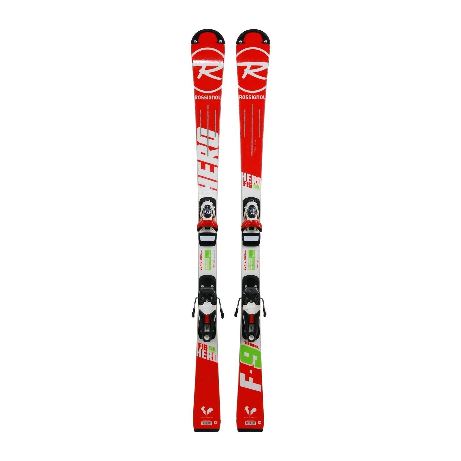 RECONDITIONNE - Ski Junior Rossignol Hero Fis Sl Pro + Fixations 1/4