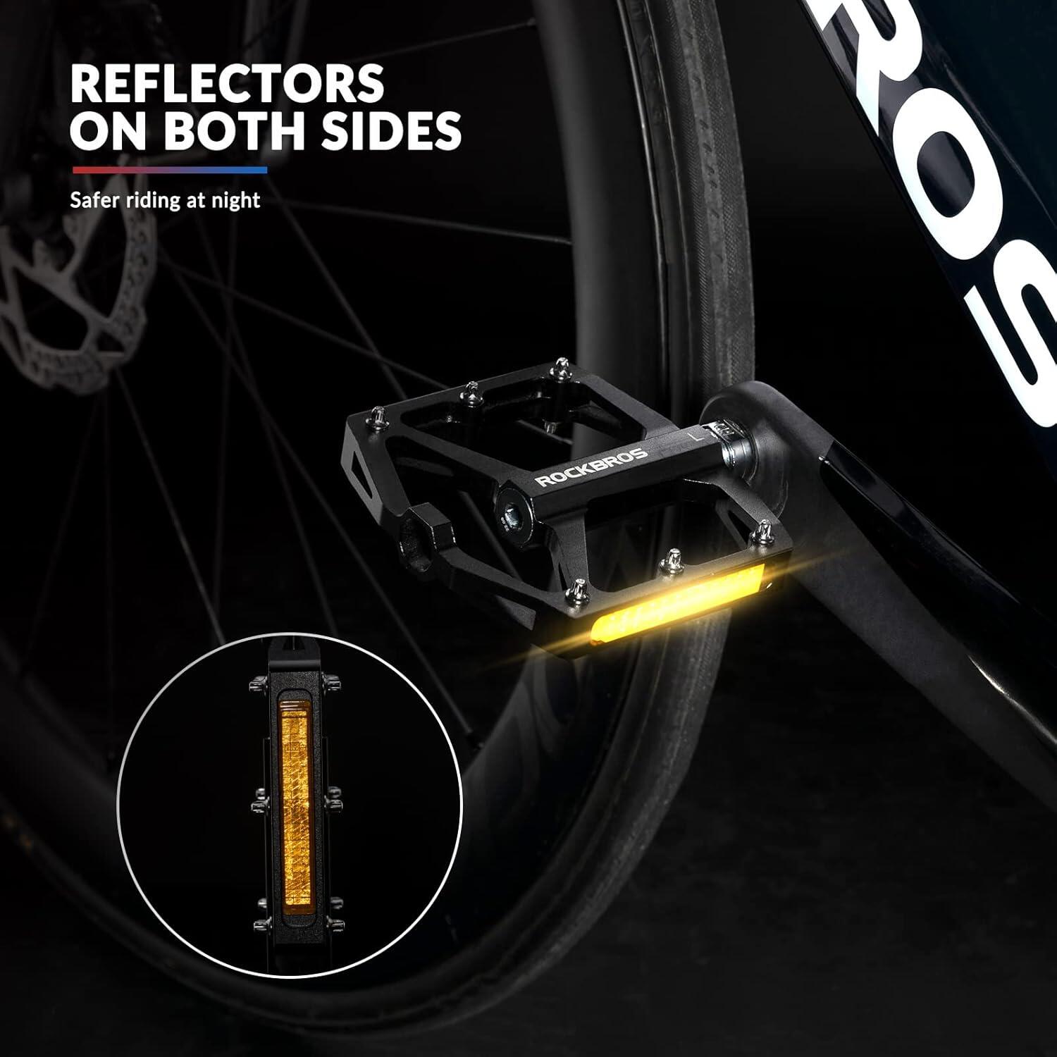 Rutschfeste Fahrradpedale mit Reflektoren 5/6