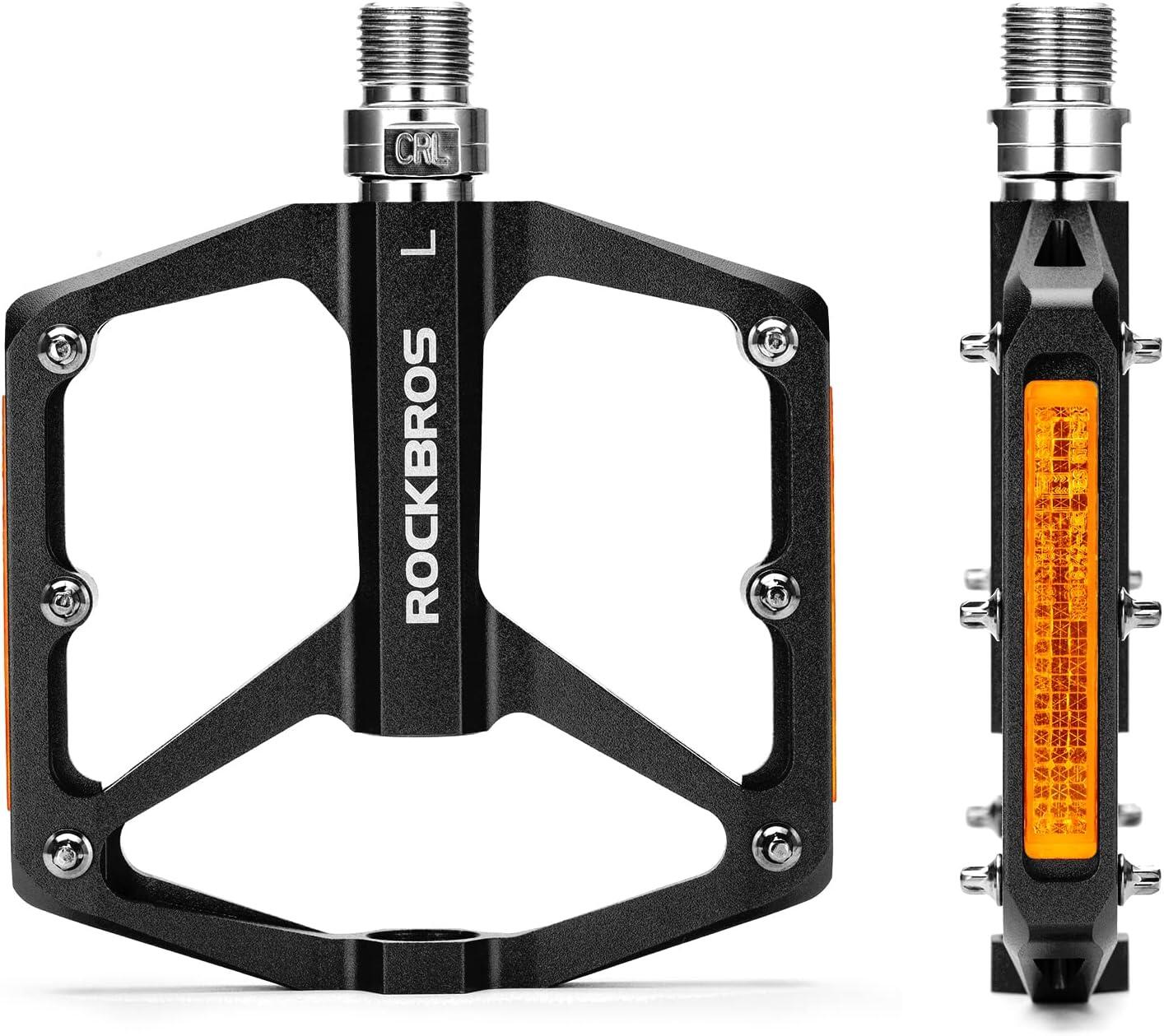 ROCKBROS Pedali per bicicletta antiscivolo con catarifrangenti