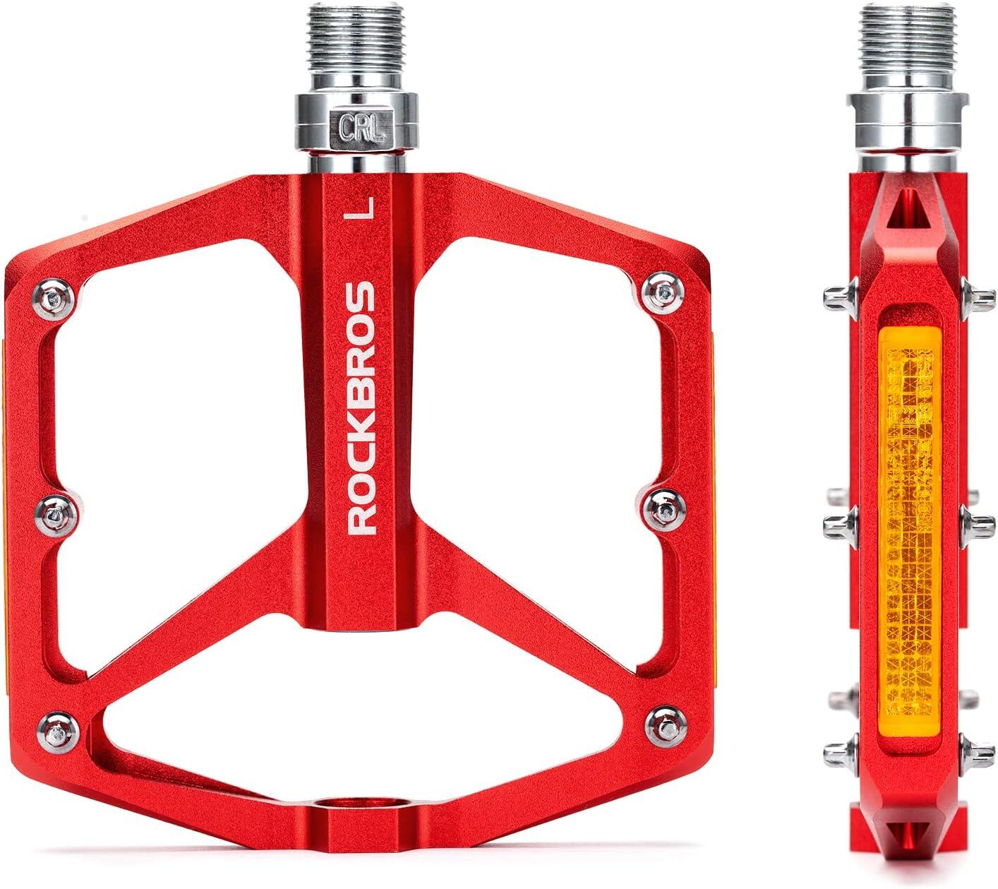 ROCKBROS Pedali per bicicletta antiscivolo con catarifrangenti