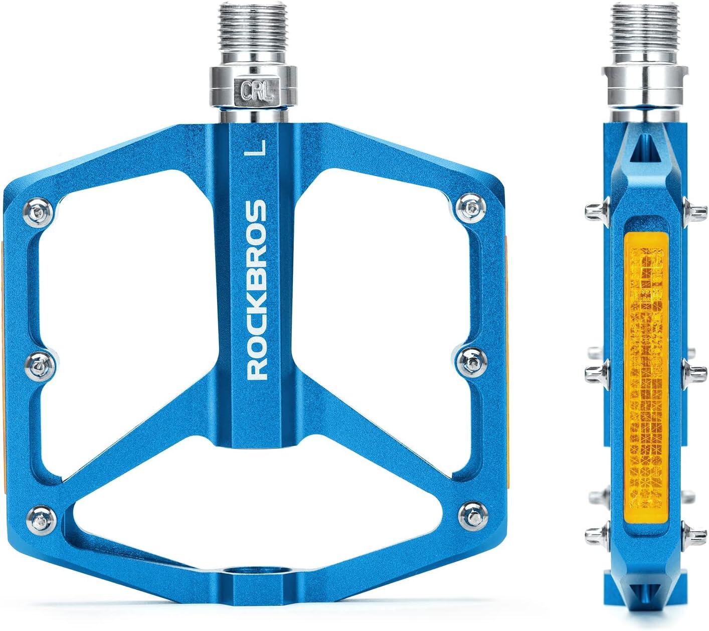 ROCKBROS Pedali per bicicletta antiscivolo con catarifrangenti