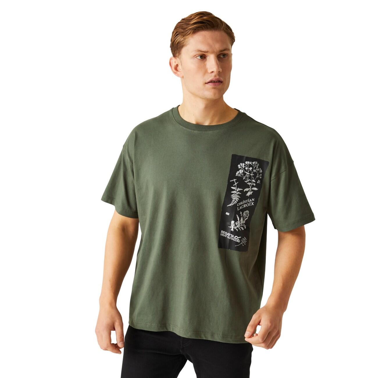 Camiseta Christian Lacroix Aramon de Algodón para Hombre Caqui Oscuro 3/5