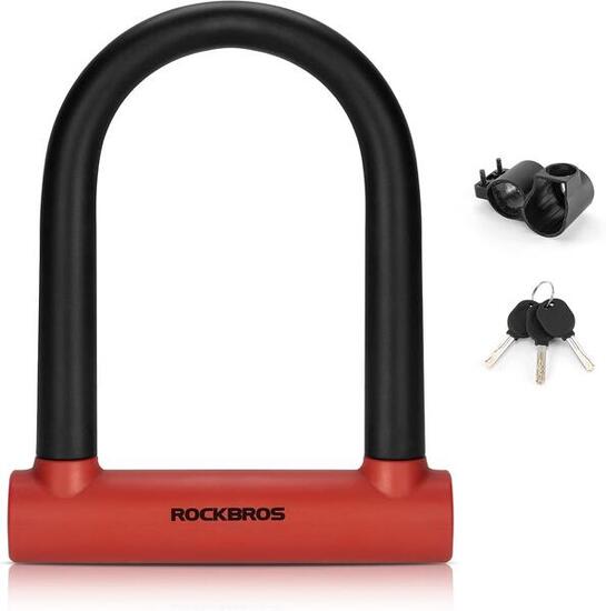 ROCKBROS Bike U-Lock 3 Sleutels Fietsslot Met Slothouder